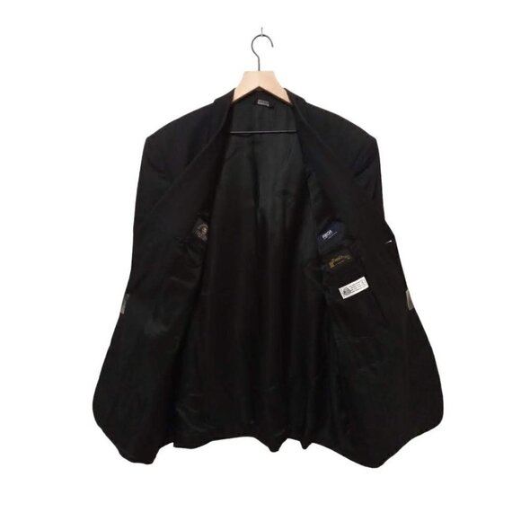 Gianni Manzoni Tendenza Black Single Breasted Italian Wool Blazer Sz 44R - Picture 6 of 9